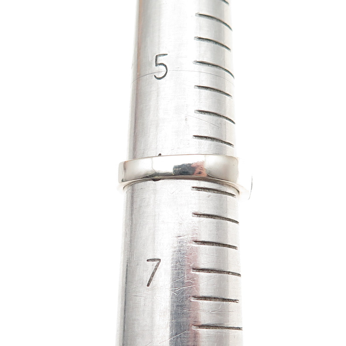 925 Sterling Silver Real Blue & White Diamond Belt Buckle Ring Size 6.25