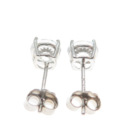 DBJ DEE BERKLE 925 Sterling Silver Round-Cut C Z Stud Earrings