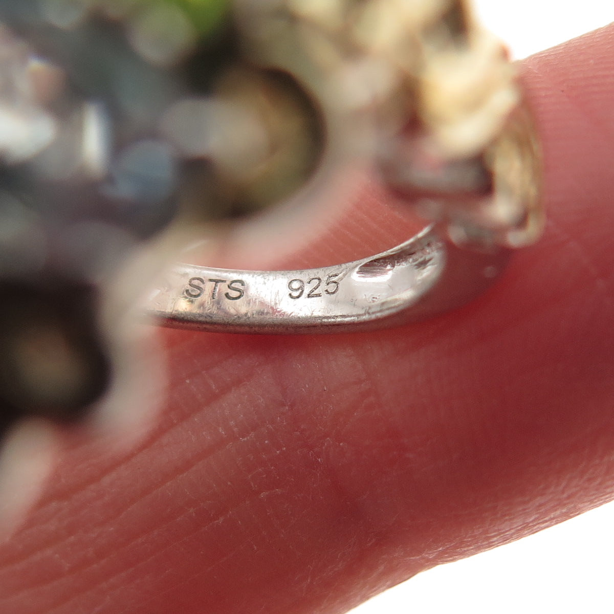 Chuck Clemency 925 Sterling Topaz Amethyst Peridot Garnet Citrine Ring Size 5.25