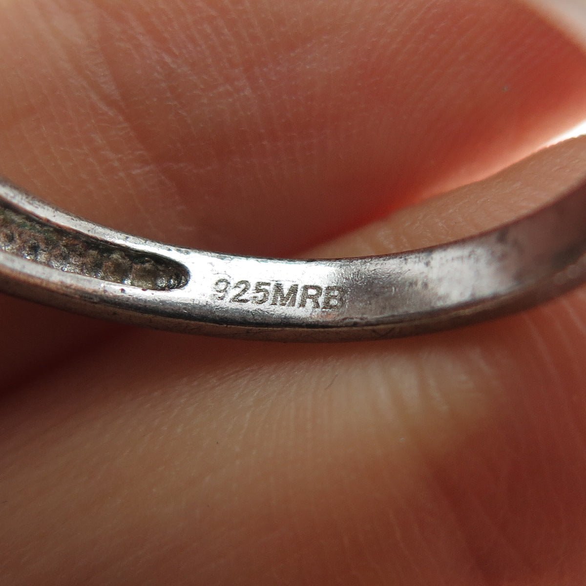 925 Sterling Silver Vintage MRB Butterfly Oxidized Ring Size 9.5