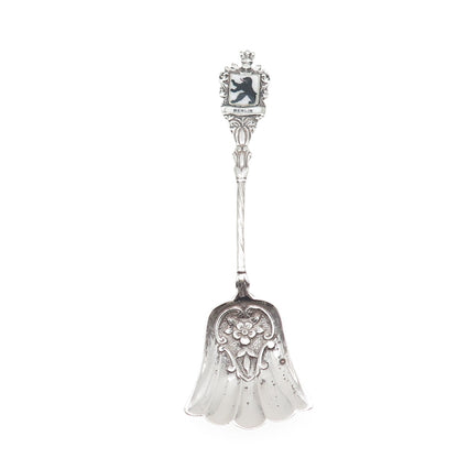 Christoph Widmann 800 Silver Antique Germany Enamel Berlin Dessert Spoon