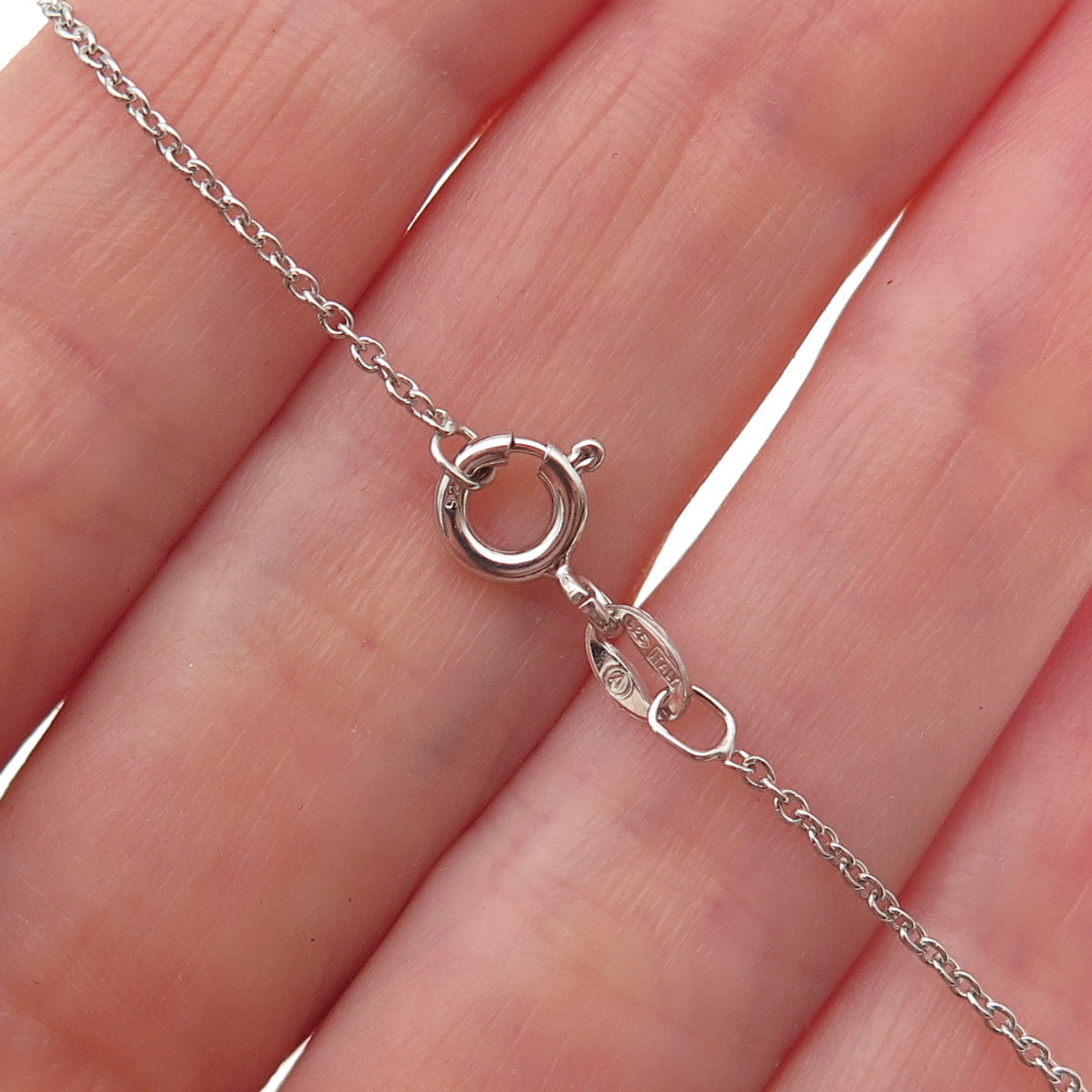 925 Sterling Silver Real Pear-Cut Amethyst Floral Cable Chain Necklace 18"