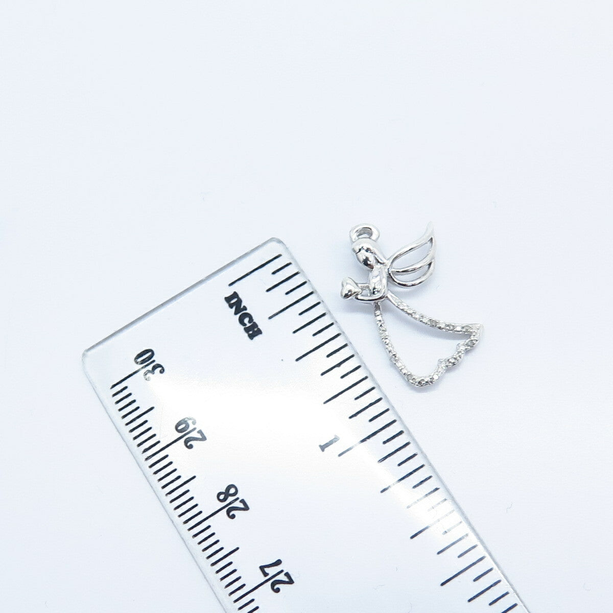 925 Sterling Silver SUN Real Diamond Angel Slide Pendant