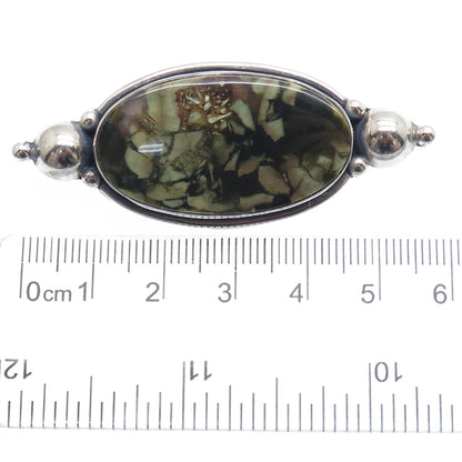 TSJC TOM JENNY SCHLECHT Old Pawn 925 Sterling Silver Vintage Agate Pin Brooch
