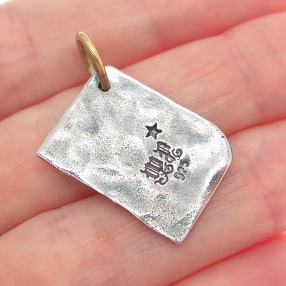 WAXING POETIC Sterling Silver 2-Tone Vintage Dream Come True Hammered Pendant