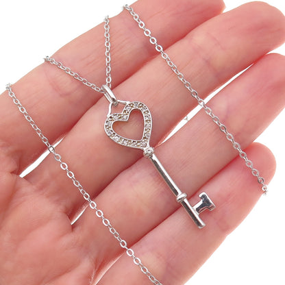 Hadassah 925 Sterling Silver 2012 Round-Cut C Z Ket Cable Chain Necklace 18"