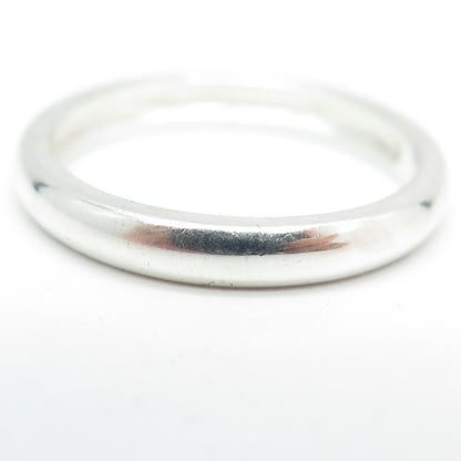 MICHELLE ALBALA 925 Sterling Silver Classic Wedding Band Ring Size 10.25