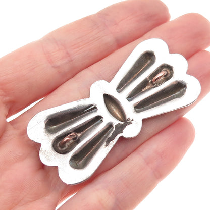 Old Pawn 925 Sterling Silver Vintage Southwestern Butterfly Bow Tribal Belt Part