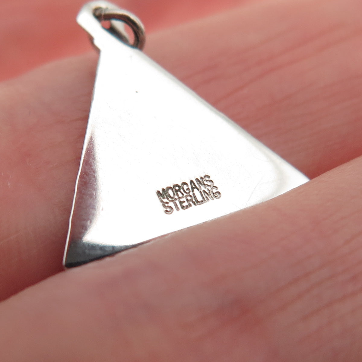 MORGANS 925 Sterling Silver Vintage Job's Daughters Mini Charm Pendant