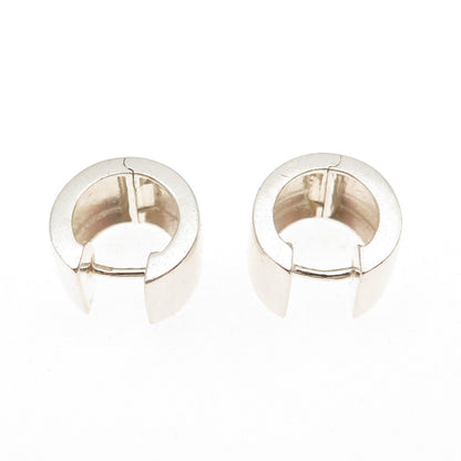 FB Franz Breuning 925 Sterling Silver Vintage Wide Hoop Earrings