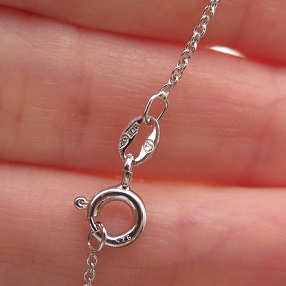 Jane Seymour 925 Sterling Real Diamond & Amethyst Heart Key Chain Necklace 18"
