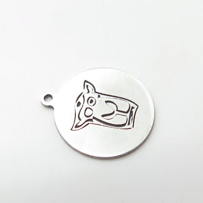 925 Sterling Silver USA Two In Town Cartoon Sheep Charm Pendant