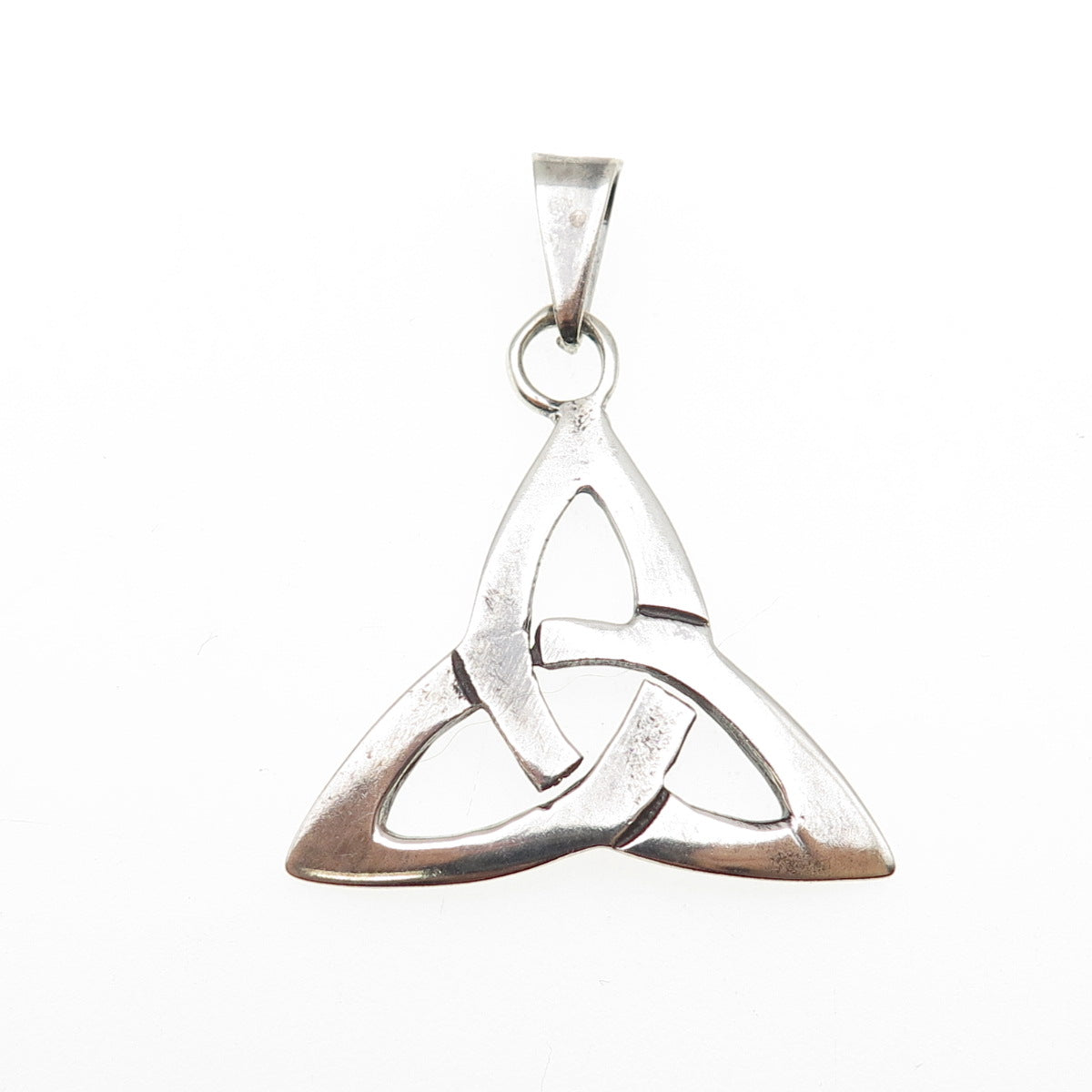 925 Sterling Silver Vintage Celtic Trinity Knot Oxidized Charm Pendant