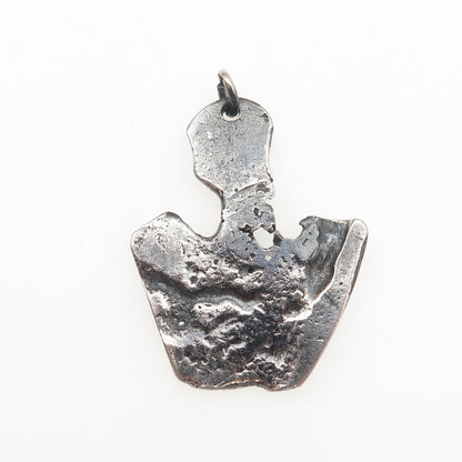 Joe Silvers Old Pawn 925 Sterling Vintage Thunderbird Tribal Oxidized Pendant