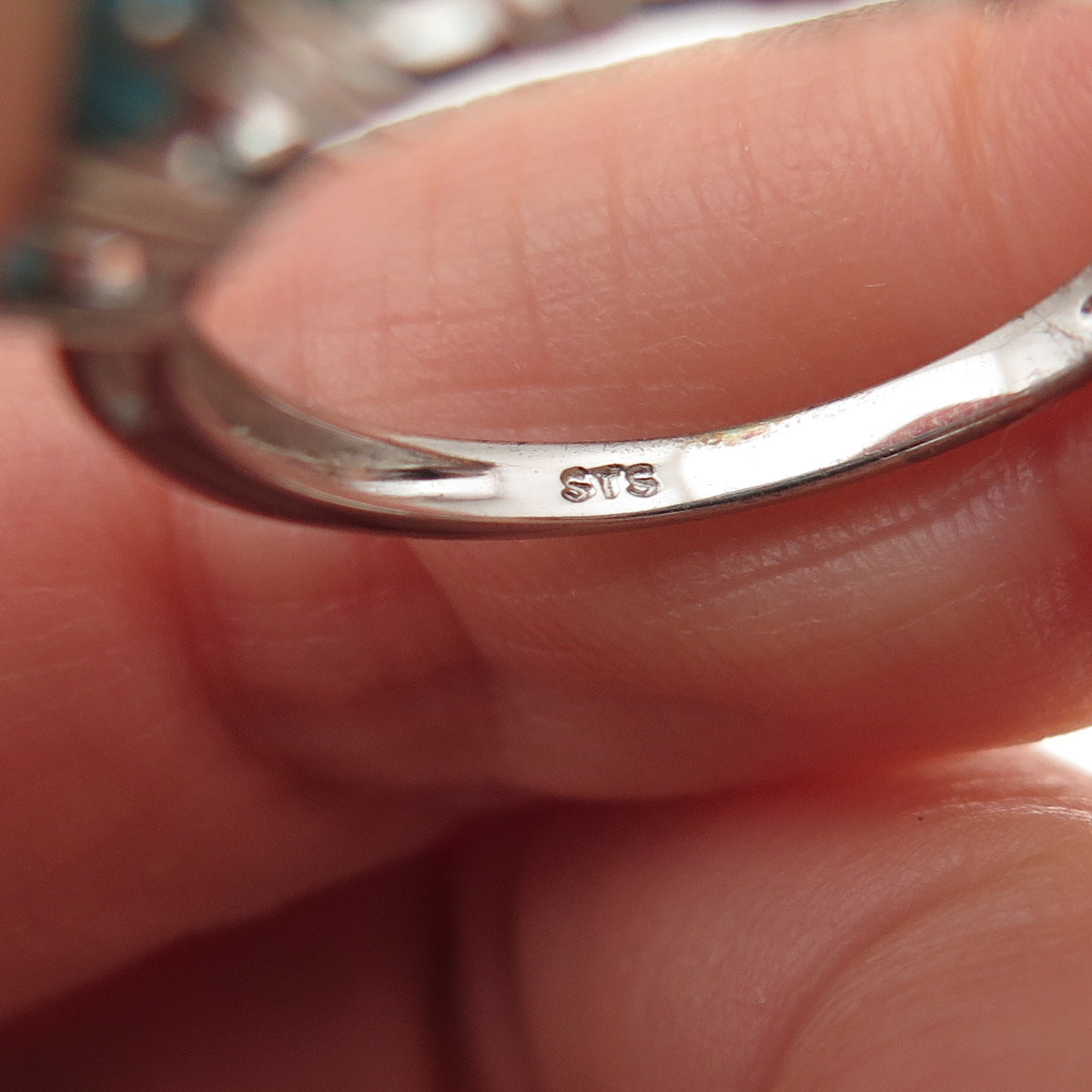 Chuck Clemency 925 Sterling Silver Real Sleeping Beauty Turquoise Ring Size 8.25