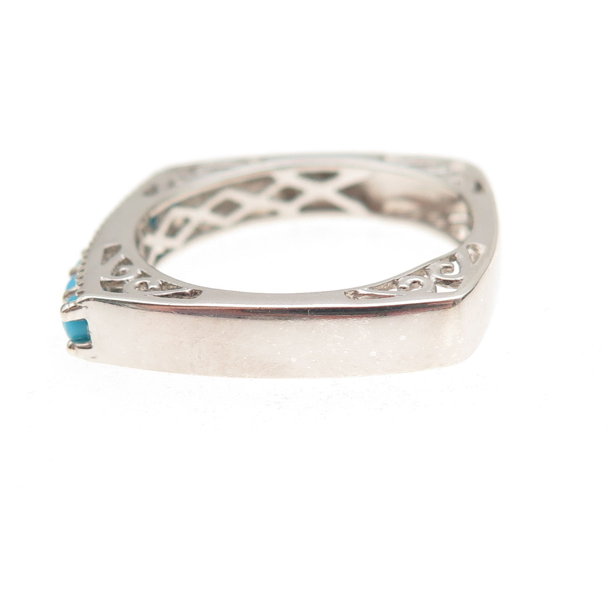 Chuck Clemency 925 Sterling Silver Real Sleeping Beauty Turquoise Ring Size 8