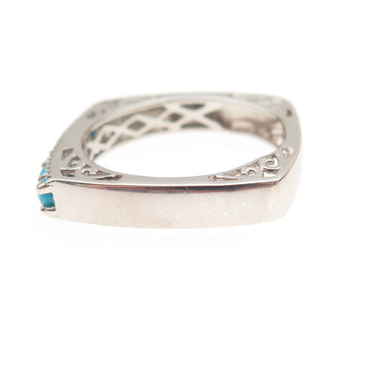 Chuck Clemency 925 Sterling Silver Real Sleeping Beauty Turquoise Ring Size 8