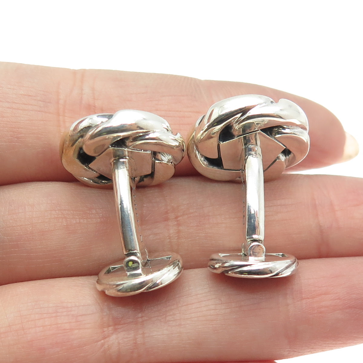 DAVID YURMAN 18K Yellow Gold & 925 Sterling Silver Floral Cufflinks