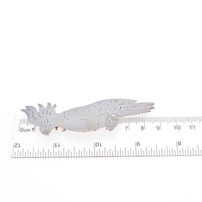 925 Sterling Silver Vintage Mexico Parrot Bird Pin Brooch