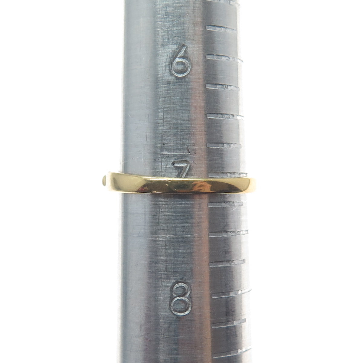 925 Sterling Silver Gold Plated Beaded Ring Size 7.25