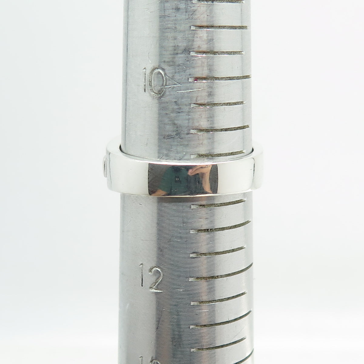 CHUCK CLEMENCY 925 Sterling Silver Real Green Diamond Ring Size 11.25