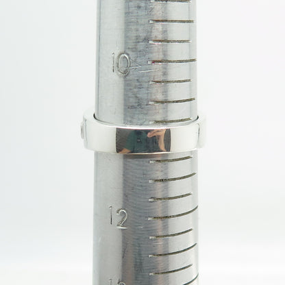 CHUCK CLEMENCY 925 Sterling Silver Real Green Diamond Ring Size 11.25