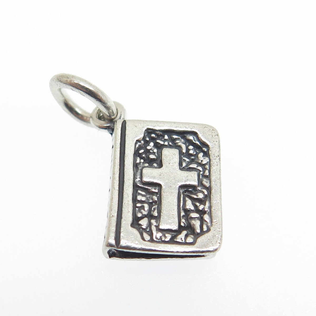 SHUBE 925 Sterling Silver Vintage Holy Bible Minimalist Charm Pendant