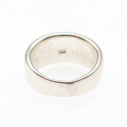 925 Sterling Silver Vintage Irish Claddagh Oxidized Ring Size 5.75