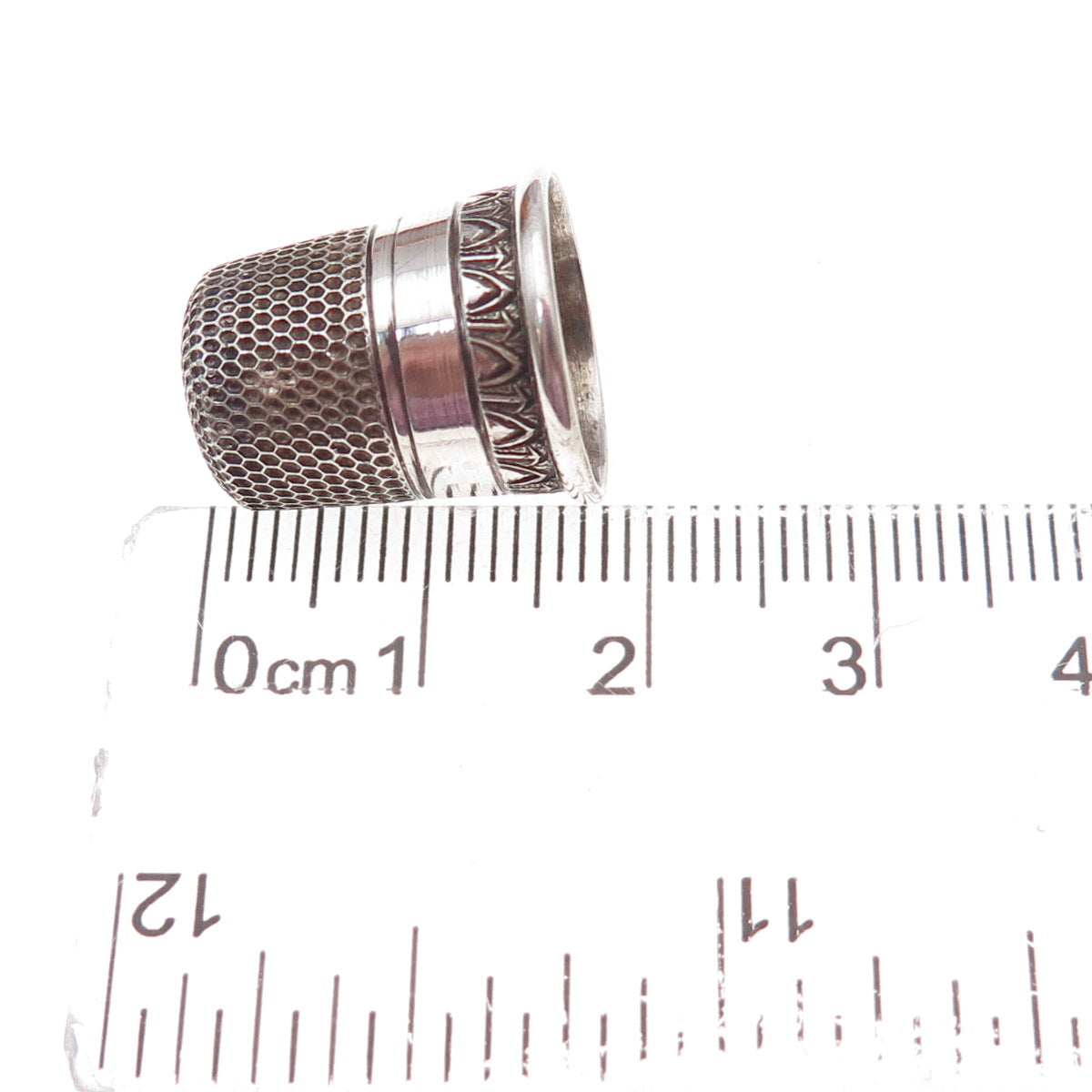 Simons Bros 925 Sterling Silver Antique Art Deco Sewing Thimble Size 6