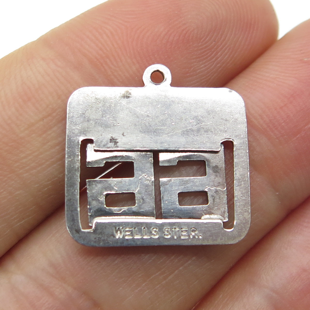 WELLS 925 Sterling Silver Vintage "Class of 1966" Charm Pendant