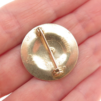 AECO Utica Sterling Silver 2-Tone Antique WWII US Merchant Marine Service Brooch