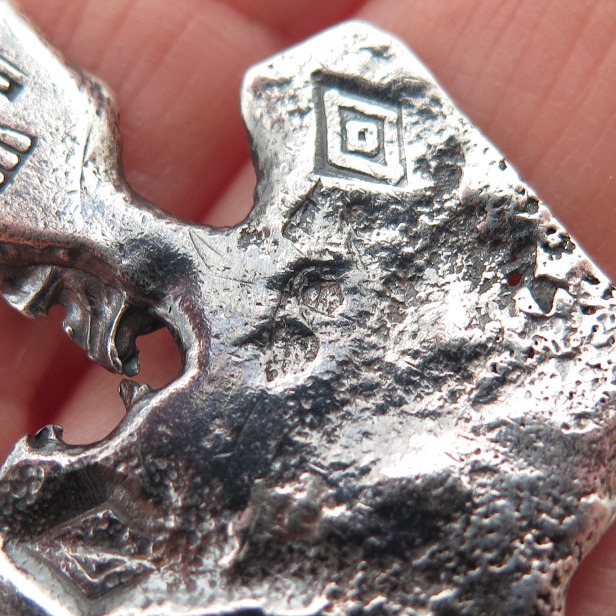 Joe Silvers Old Pawn 925 Sterling Vintage Thunderbird Tribal Oxidized Pendant