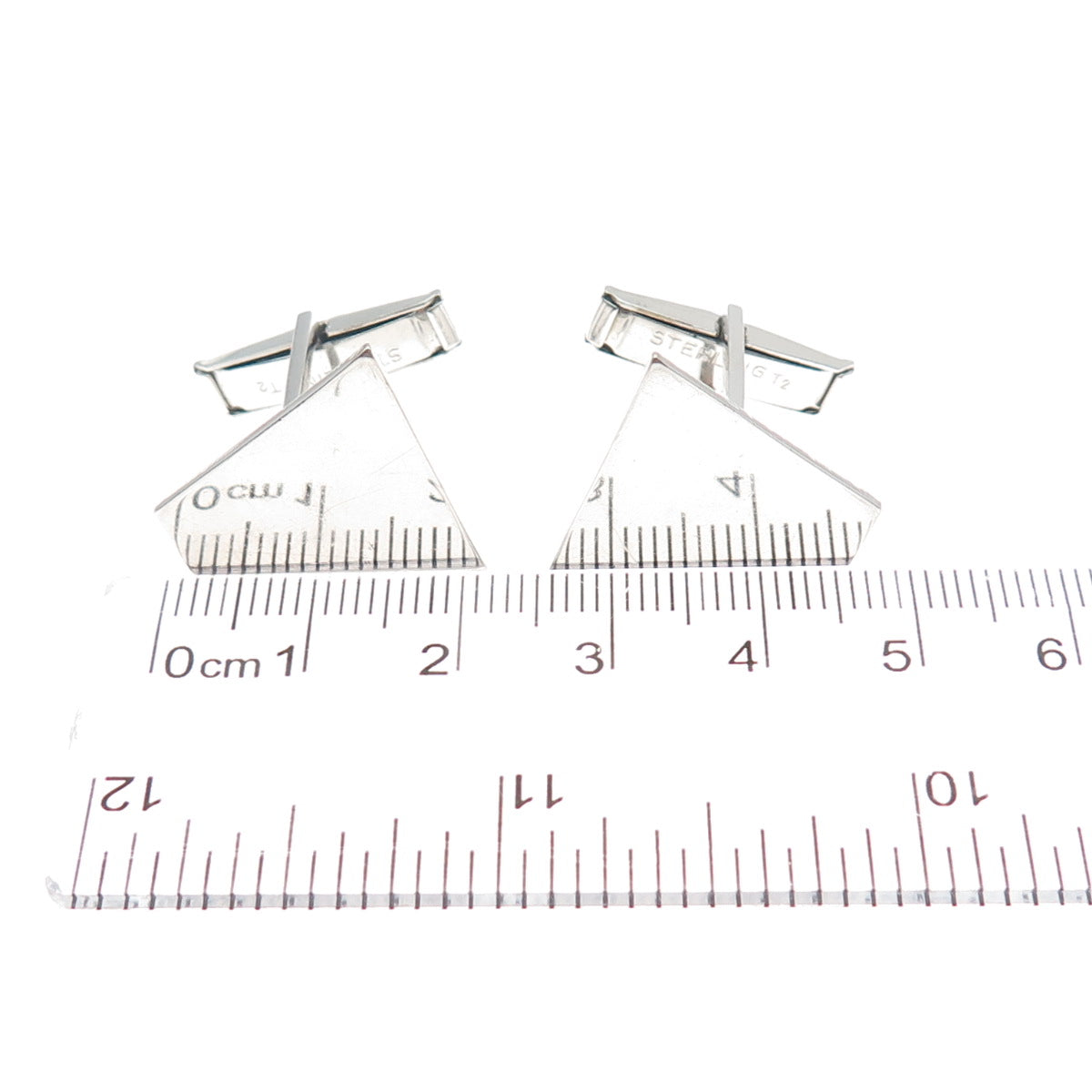 925 Sterling Silver Vintage T2 Modernist Cufflinks