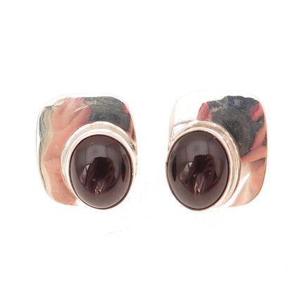 Michael Spencer Navajo Old Pawn 925 Sterling Silver Vintage Tourmaline Earrings