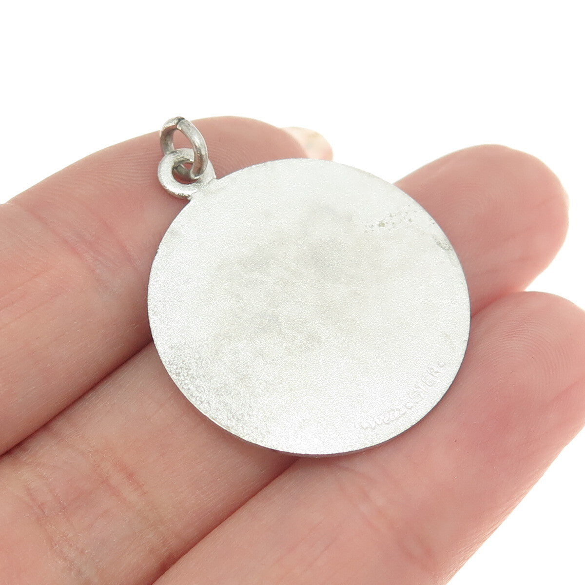 WELLS 925 Sterling Silver Vintage "25 Wedding Anniversary" Engraved Pendant