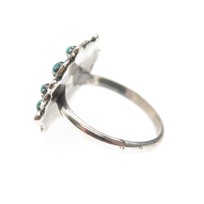 Rosalita D. Malie Navajo Old Pawn 925 Sterling Vintage Turquoise Ring Size 5.5
