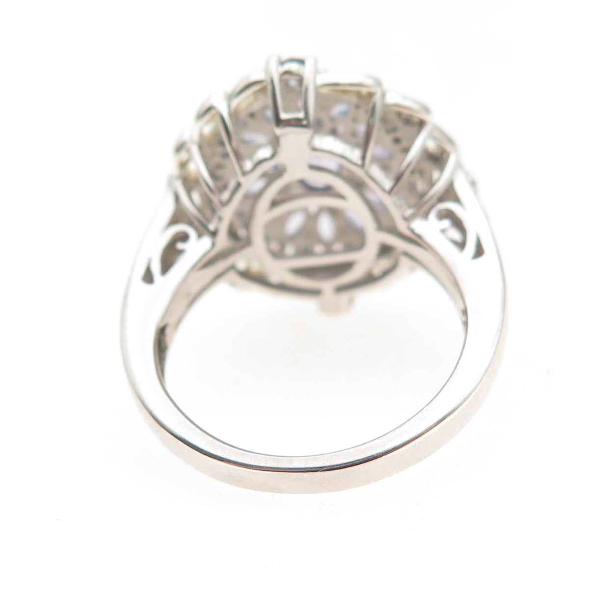 Chuck Clemency 925 Sterling Silver Real Multi-Cut Tanzanite Ring Size 8.25