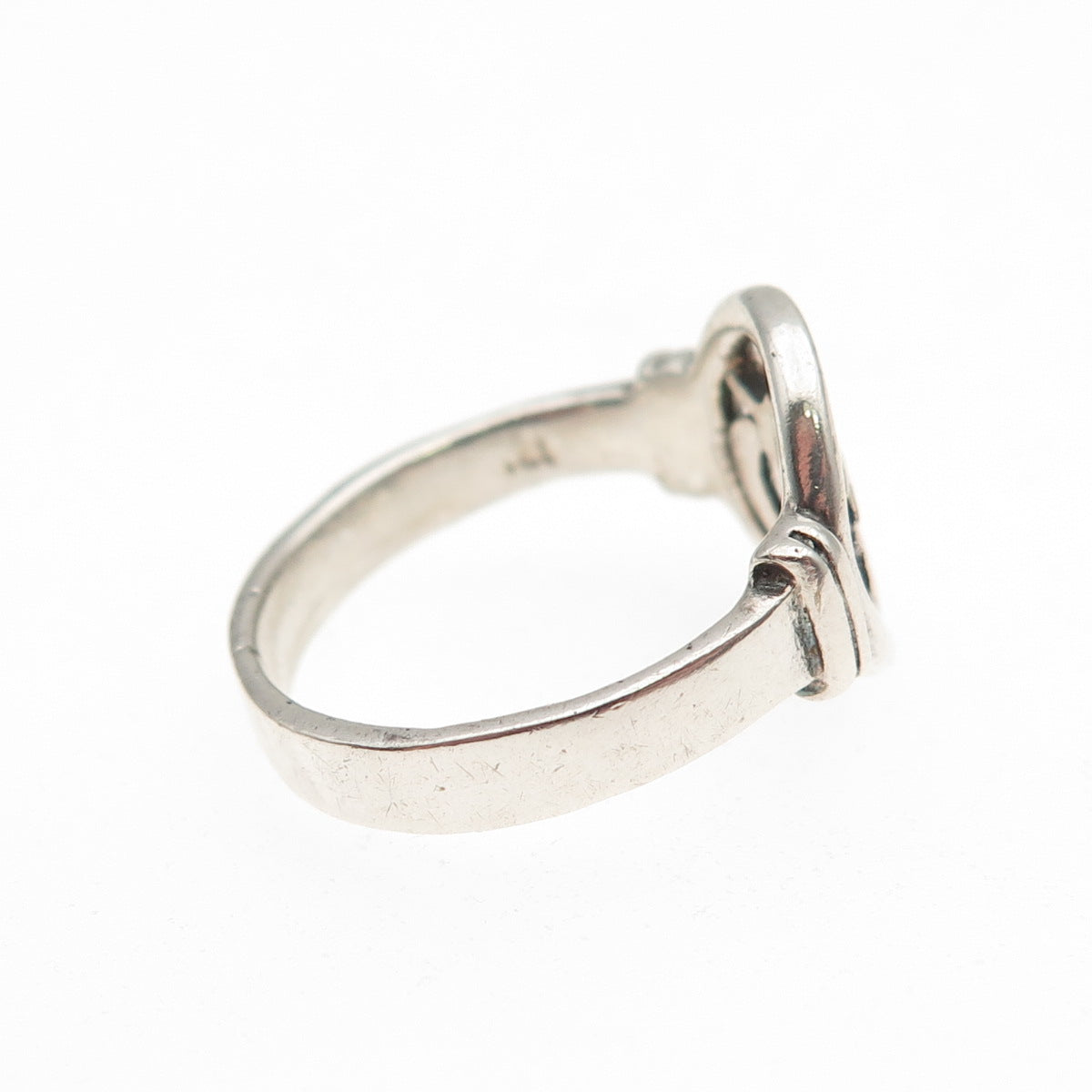 925 Sterling Silver Vintage Om Mantra Ring Size 6