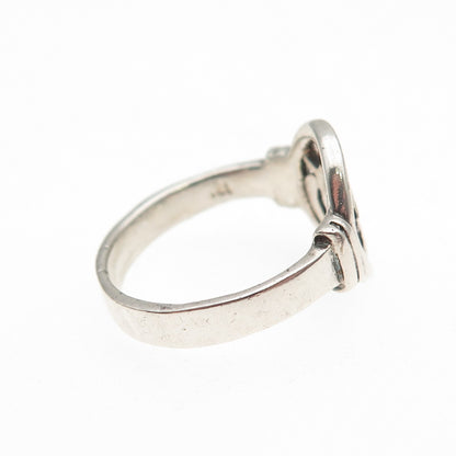 925 Sterling Silver Vintage Om Mantra Ring Size 6
