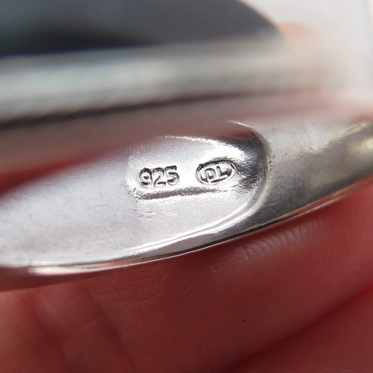 925 Sterling Silver Real Black Onyx Dad Ring Size 10.25