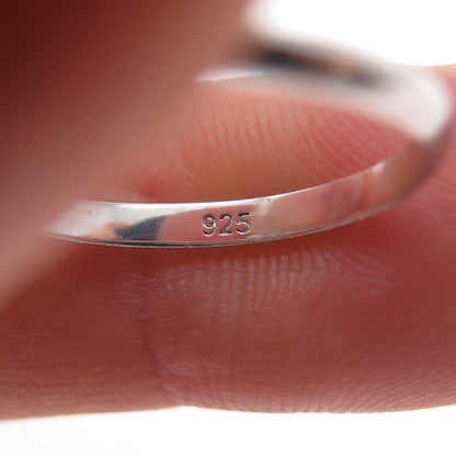 925 Sterling Silver Real Oval-Cut Ruby Ring Size 7.25