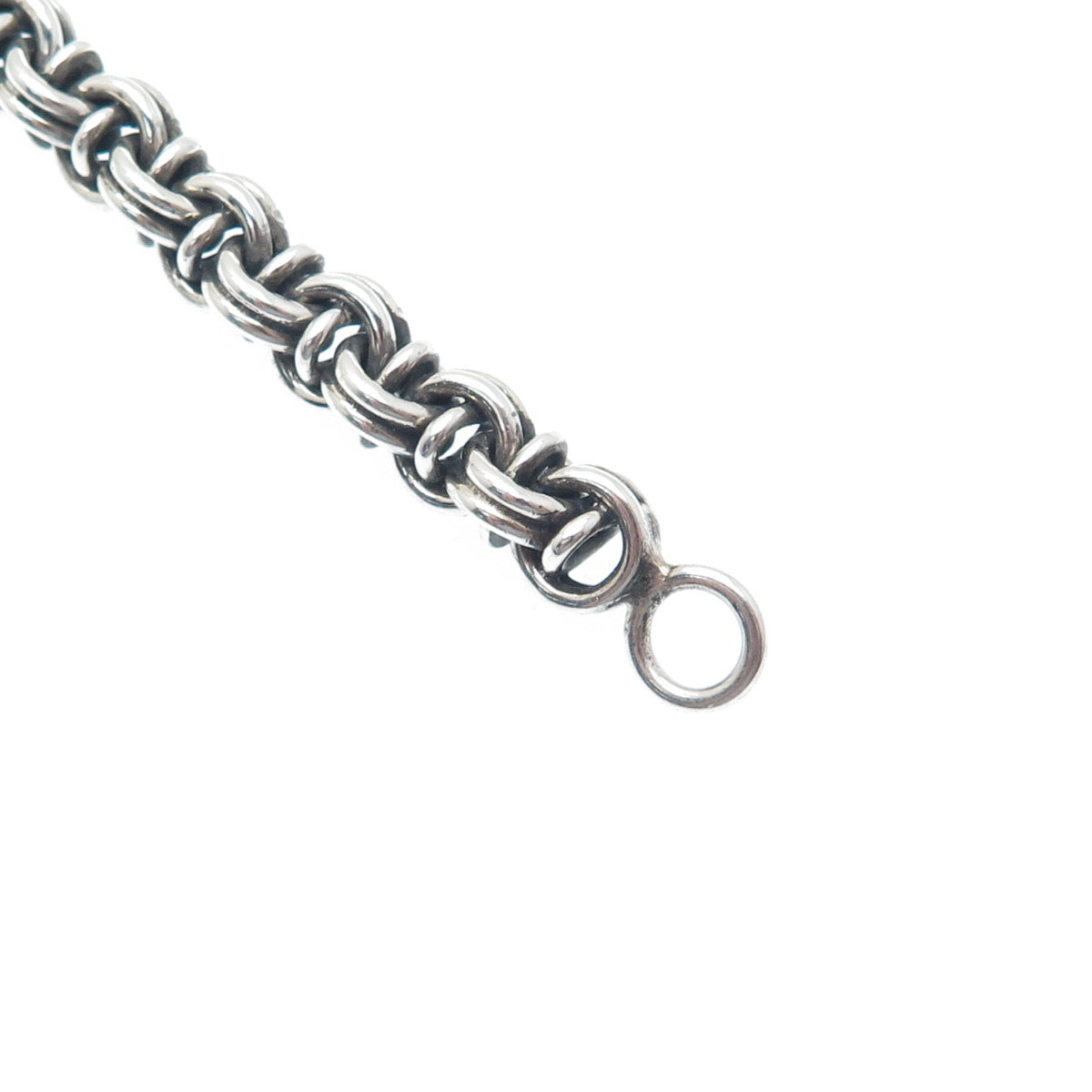 925 Sterling Silver Vintage Bismark Link Oxidized Bracelet 7"