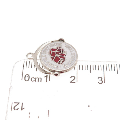 925 Sterling Silver Vintage Enamel Grand Ole Opry House Nashville Mini Pendant