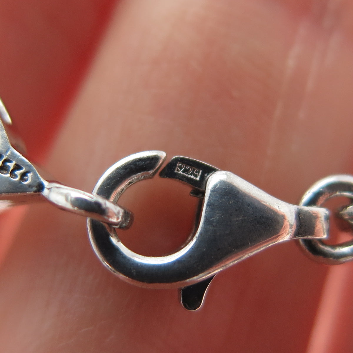 925 Sterling Silver Real Black & White Diamond Infinity Link Bracelet 7"