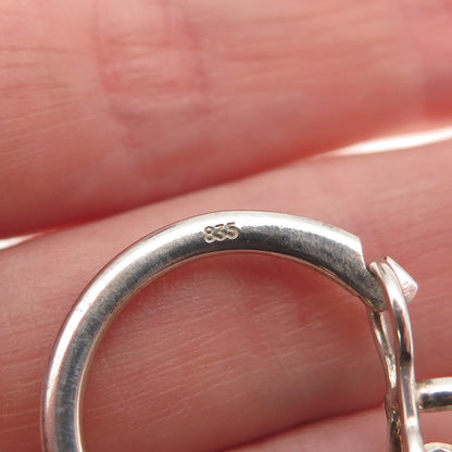 835 Silver Vintage Key Fob Ring Holder