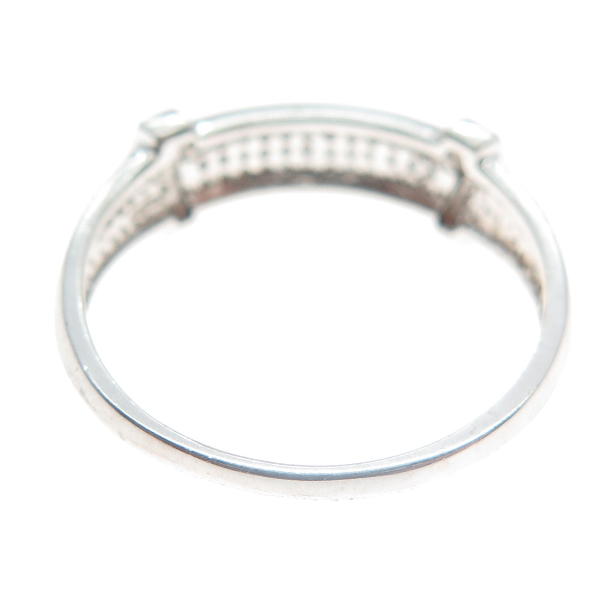 925 Sterling Silver Round-Cut C Z Sparkle Ring Size 9.25