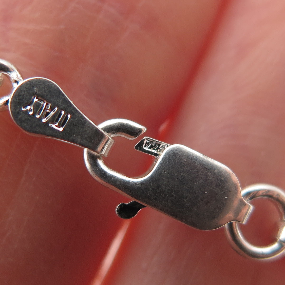 925 Sterling Silver Vintage Italy Infinity Link Bracelet 6.75"