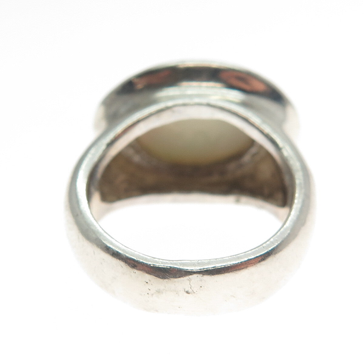 ESPO JOSEPH ESPOSITO 925 Sterling Silver Vintage Mother-of-Pearl Ring Size 5.5