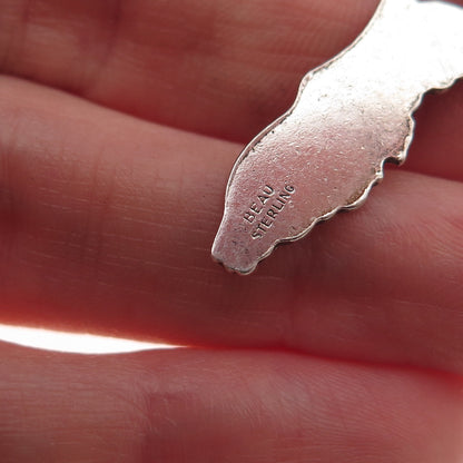 Beau 925 Sterling Silver Vintage Florida State Map Charm Pendant