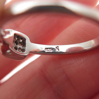 925 Sterling Silver Round-Cut C Z Promise Ring Size 6